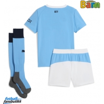 Manchester City Hjemmedraktsett Barn 2025-26 Kortermet (+ Korte bukser)